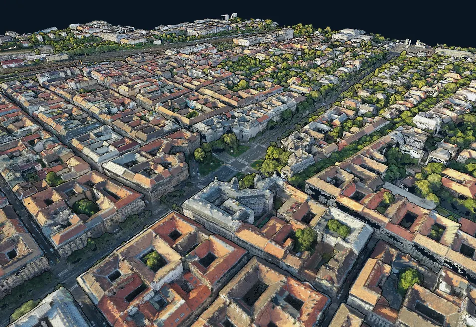 Preview of the 3D point cloud output from a real MapperTool survey