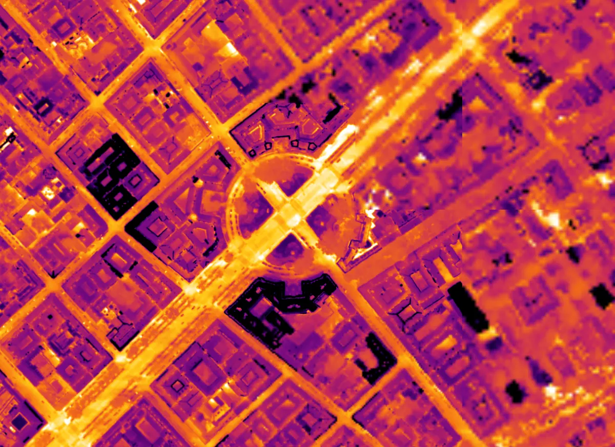 Preview of the Thermal map output from a real MapperTool survey